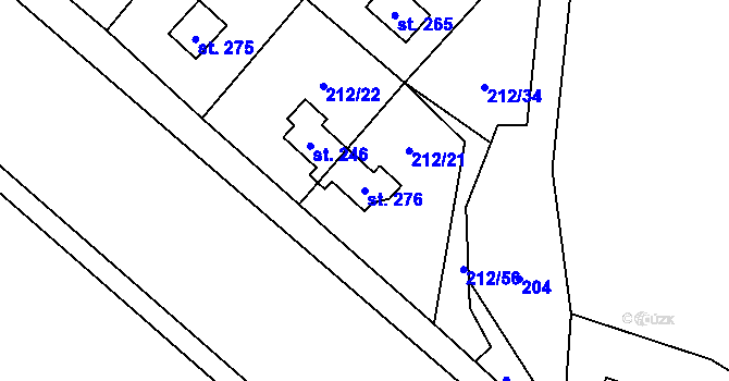 Parcela st. 276 v KÚ Horka nad Sázavou, Katastrální mapa
