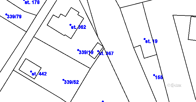 Parcela st. 367 v KÚ Horka nad Sázavou, Katastrální mapa