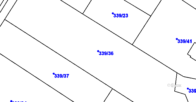 Parcela st. 339/36 v KÚ Horka nad Sázavou, Katastrální mapa