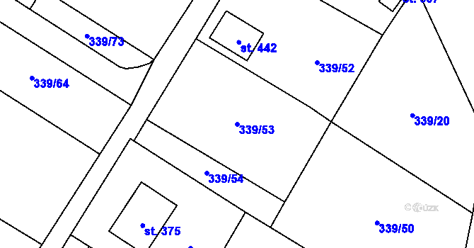 Parcela st. 339/53 v KÚ Horka nad Sázavou, Katastrální mapa