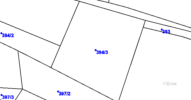 Parcela st. 394/3 v KÚ Horka nad Sázavou, Katastrální mapa