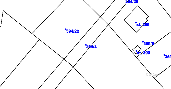Parcela st. 394/4 v KÚ Horka nad Sázavou, Katastrální mapa