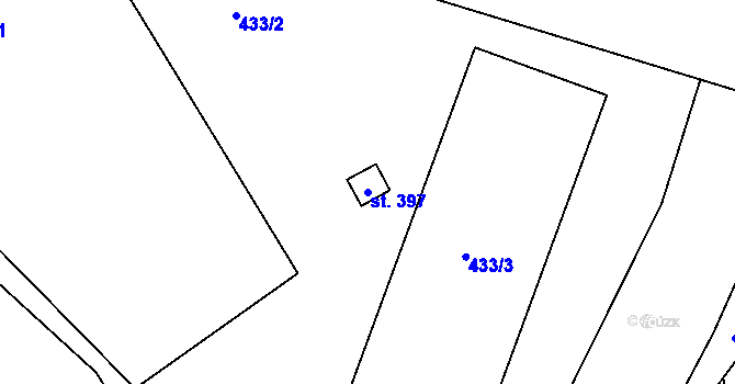Parcela st. 397 v KÚ Horka nad Sázavou, Katastrální mapa