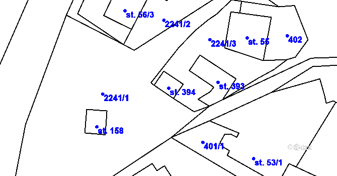 Parcela st. 394 v KÚ Horka nad Sázavou, Katastrální mapa