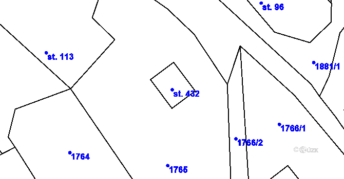 Parcela st. 432 v KÚ Horka nad Sázavou, Katastrální mapa