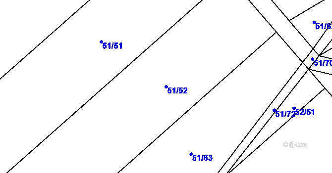 Parcela st. 51/52 v KÚ Horka nad Sázavou, Katastrální mapa
