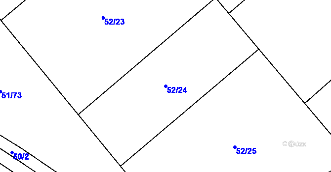 Parcela st. 52/24 v KÚ Horka nad Sázavou, Katastrální mapa