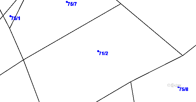 Parcela st. 71/2 v KÚ Horka nad Sázavou, Katastrální mapa