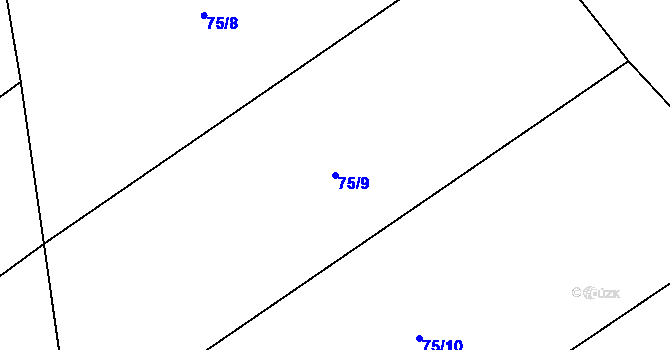 Parcela st. 75/9 v KÚ Horka nad Sázavou, Katastrální mapa