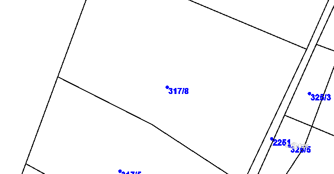 Parcela st. 317/8 v KÚ Horka nad Sázavou, Katastrální mapa