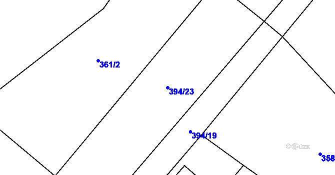 Parcela st. 394/23 v KÚ Horka nad Sázavou, Katastrální mapa