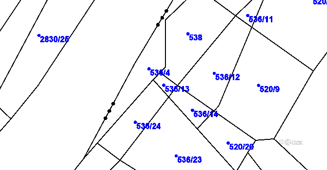 Parcela st. 536/13 v KÚ Horka nad Sázavou, Katastrální mapa