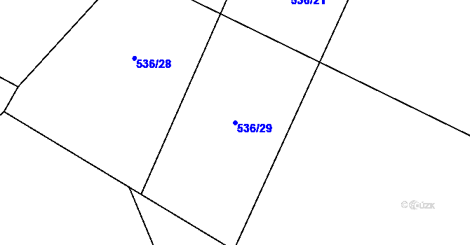 Parcela st. 536/29 v KÚ Horka nad Sázavou, Katastrální mapa