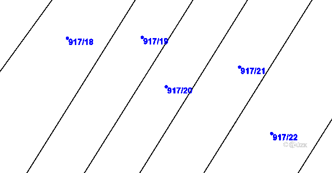 Parcela st. 917/20 v KÚ Horka nad Sázavou, Katastrální mapa