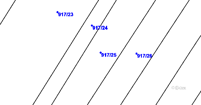 Parcela st. 917/25 v KÚ Horka nad Sázavou, Katastrální mapa