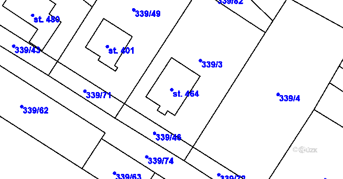 Parcela st. 464 v KÚ Horka nad Sázavou, Katastrální mapa