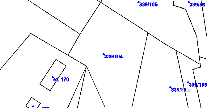 Parcela st. 339/104 v KÚ Horka nad Sázavou, Katastrální mapa