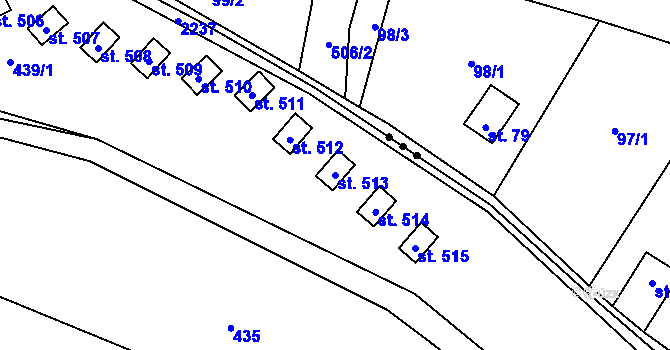 Parcela st. 513 v KÚ Horka nad Sázavou, Katastrální mapa