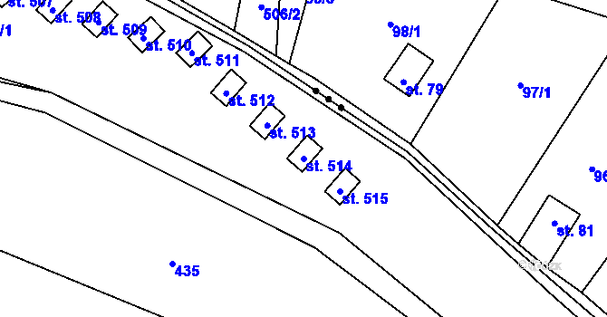 Parcela st. 514 v KÚ Horka nad Sázavou, Katastrální mapa