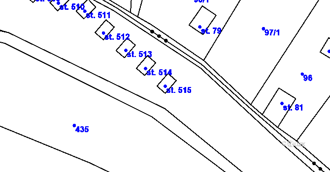 Parcela st. 515 v KÚ Horka nad Sázavou, Katastrální mapa