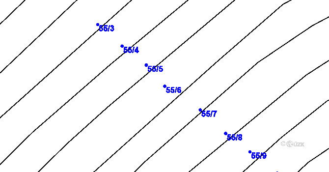 Parcela st. 55/6 v KÚ Horka nad Moravou, Katastrální mapa
