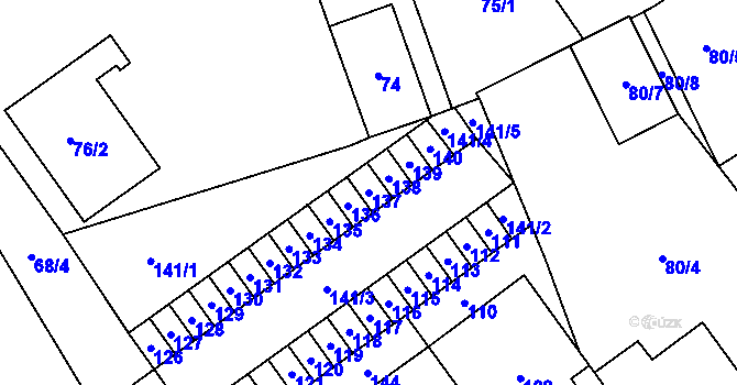 Parcela st. 137 v KÚ Horka nad Moravou, Katastrální mapa