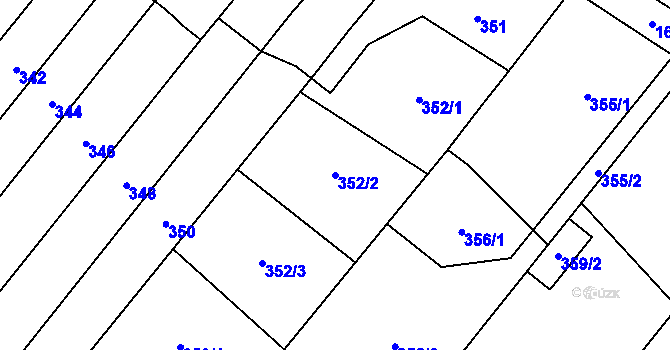Parcela st. 352/2 v KÚ Horka nad Moravou, Katastrální mapa