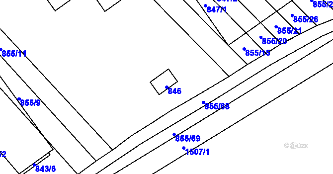 Parcela st. 846 v KÚ Horka nad Moravou, Katastrální mapa