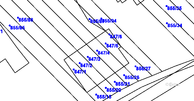 Parcela st. 847/4 v KÚ Horka nad Moravou, Katastrální mapa