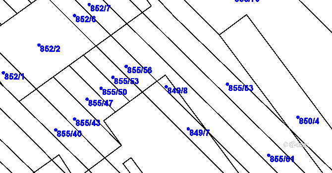 Parcela st. 849/8 v KÚ Horka nad Moravou, Katastrální mapa