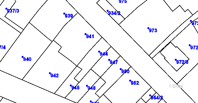 Parcela st. 944 v KÚ Horka nad Moravou, Katastrální mapa