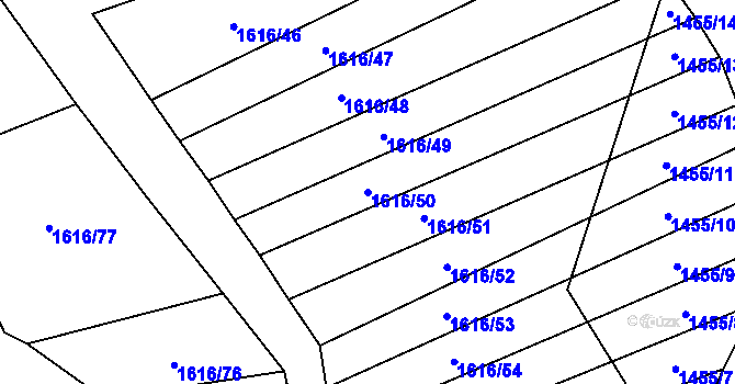Parcela st. 1616/50 v KÚ Horka nad Moravou, Katastrální mapa