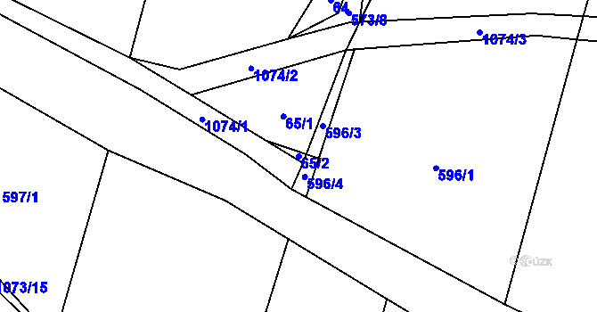 Parcela st. 65/2 v KÚ Horky u Tábora, Katastrální mapa