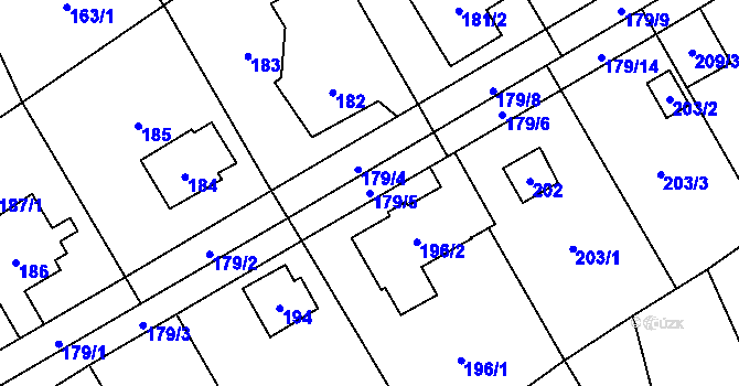 Parcela st. 179/5 v KÚ Horky u Tábora, Katastrální mapa
