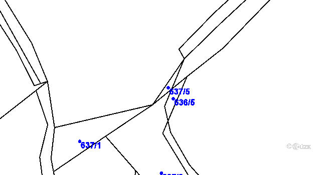 Parcela st. 637/5 v KÚ Horky u Tábora, Katastrální mapa