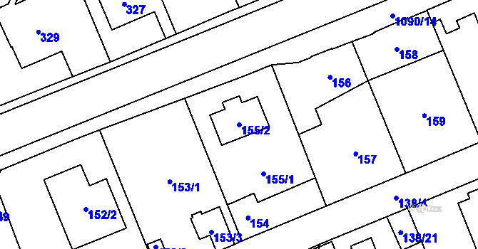 Parcela st. 155/2 v KÚ Horky u Tábora, Katastrální mapa