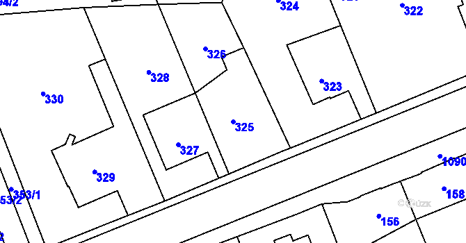 Parcela st. 325 v KÚ Horky u Tábora, Katastrální mapa