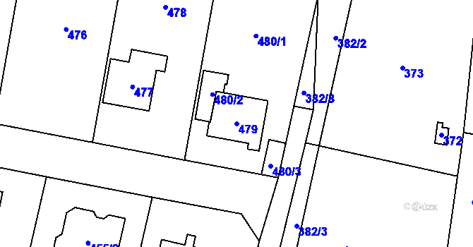 Parcela st. 479 v KÚ Horky u Tábora, Katastrální mapa