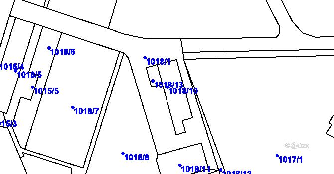 Parcela st. 1018/10 v KÚ Horky u Tábora, Katastrální mapa