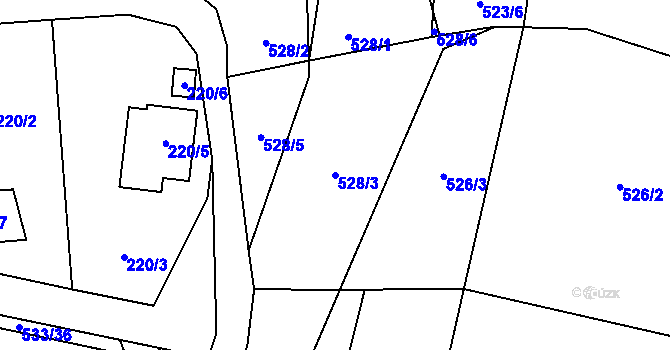Parcela st. 528/3 v KÚ Horky u Tábora, Katastrální mapa