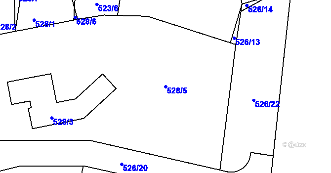 Parcela st. 528/5 v KÚ Horky u Tábora, Katastrální mapa
