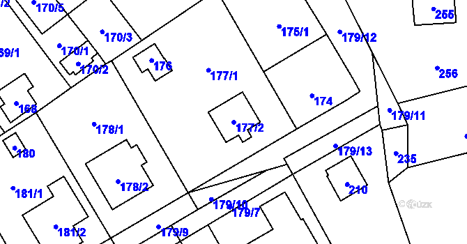 Parcela st. 177/2 v KÚ Horky u Tábora, Katastrální mapa