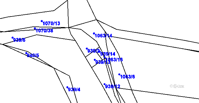 Parcela st. 939/14 v KÚ Horky u Tábora, Katastrální mapa