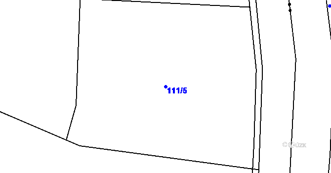 Parcela st. 111/5 v KÚ Horky nad Jizerou, Katastrální mapa