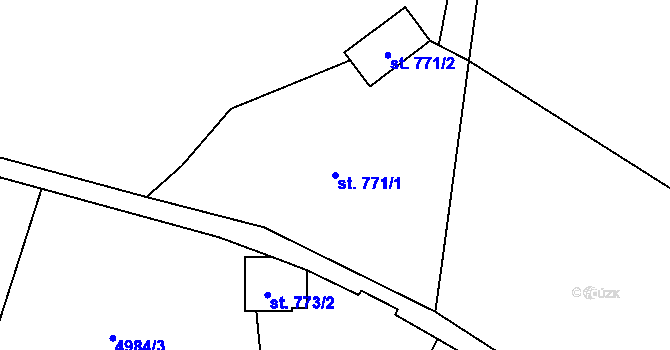Parcela st. 771/1 v KÚ Horní Bečva, Katastrální mapa