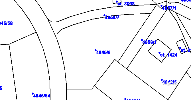 Parcela st. 4846/8 v KÚ Horní Bečva, Katastrální mapa