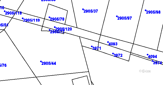 Parcela st. 2905/49 v KÚ Horní Bělá, Katastrální mapa
