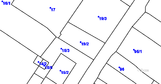 Parcela st. 19/2 v KÚ Horní Benešov, Katastrální mapa