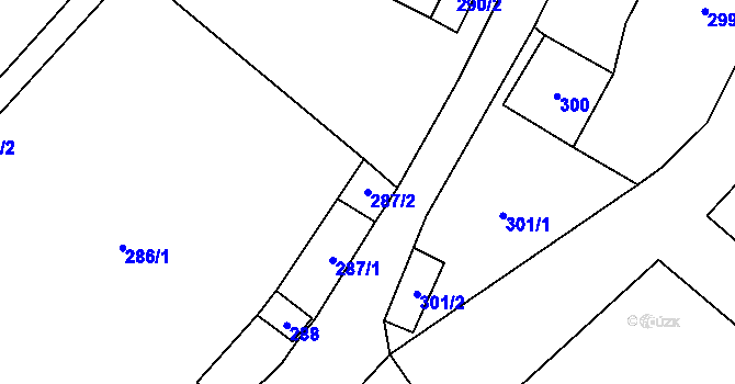 Parcela st. 287/2 v KÚ Horní Benešov, Katastrální mapa