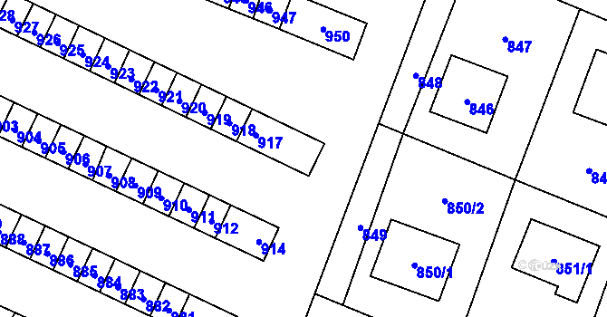 Parcela st. 915 v KÚ Horní Benešov, Katastrální mapa